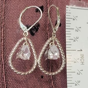 🤍Cubic Zirconia silver earrings🤍